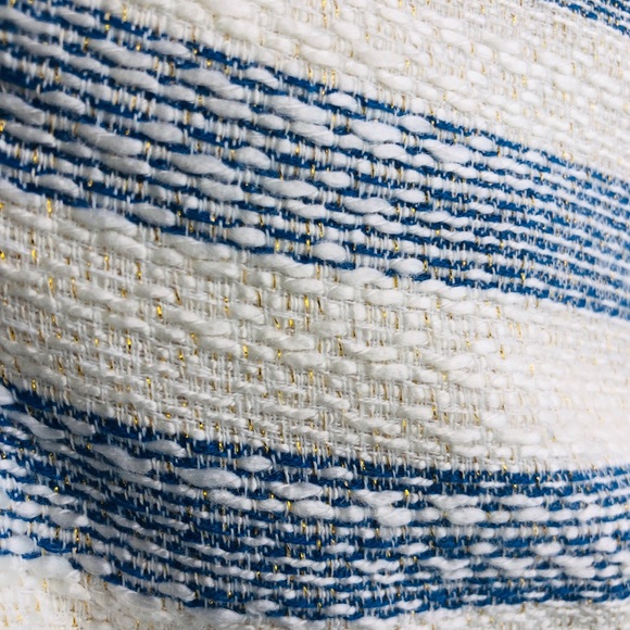 Line & Dot Navy/White Striped Mini Dress - Picture 8 of 9